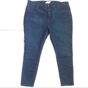 Madewell Curvy High-Rise Skinny Jeans Hayes Wash Size 37